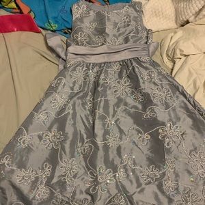 Girls silver dress